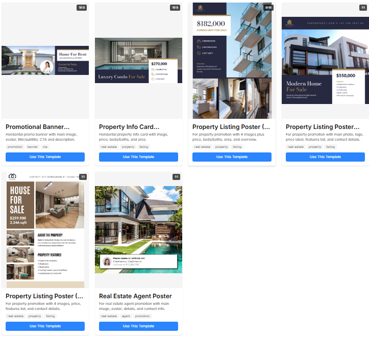 AI real estate marketing image generator interface